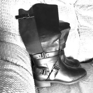 Torrid Knee High Buckle Boots (wide)